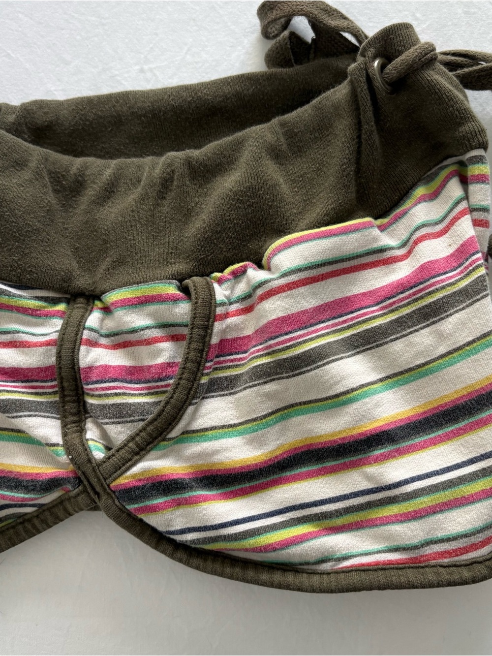 Hurley Women’s Olive Green Striped Shorts - Picture 11 of 12
